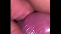 Model with a great shape as a cum slut roasts with two men
